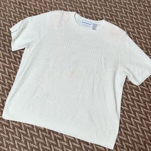 Alfred Dunner Cream geometric Short Sleeve Tee